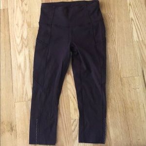 Lululemon Maroon Crop Leggings